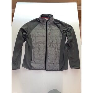 Orvis Quilted Jacket L Large Gray Classic Collection Full Zip Great Condition